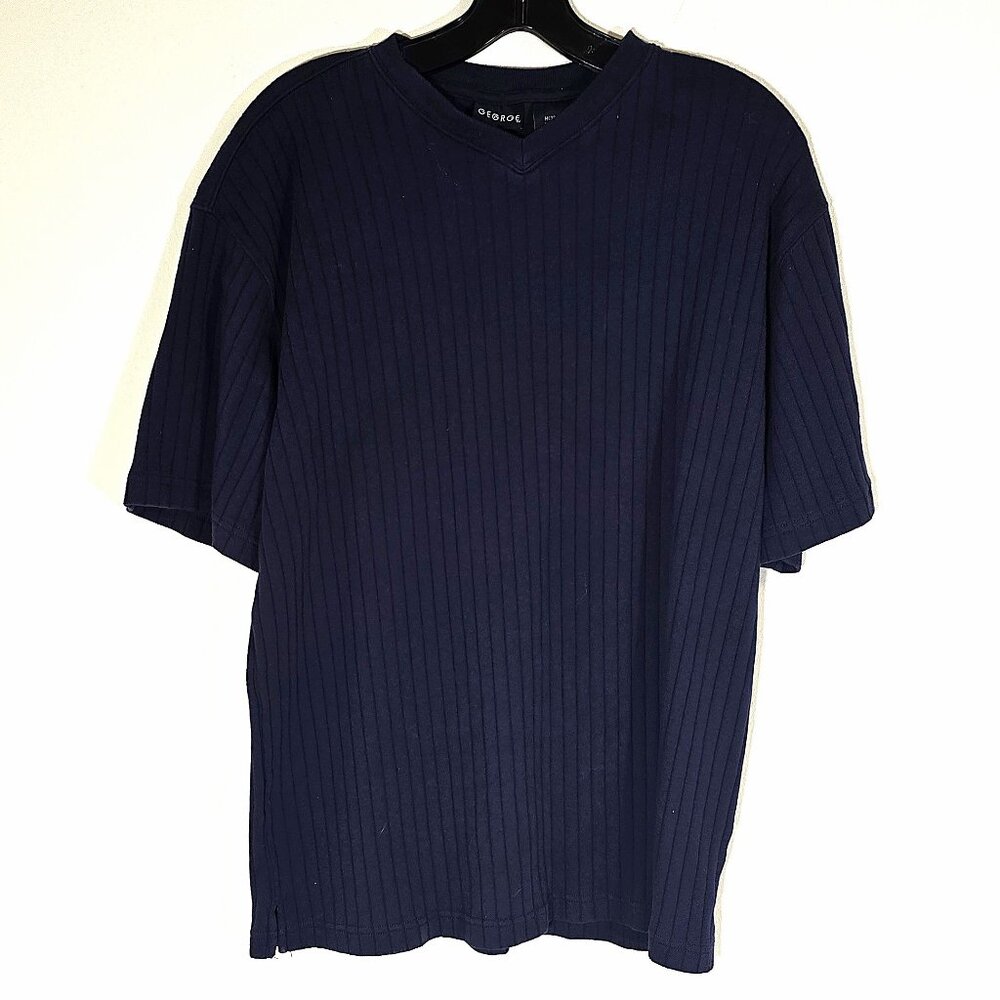 Blue Short Sleeve Shirt by George, Size M 100% Cotton New Condition